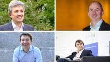 Clockwise: Schneider Electric’s senior vice-president for sustainability Gilles Vermot Desroches, DSM’s vice-president for sustainability Jeff Turner, Salesforce’s vice-president for sustainability Patrick Flynn and We Mean Business chief executive Nigel Topping